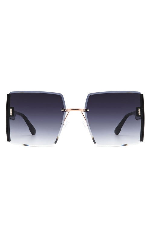 Lyris - Square Rimless Oversize Chic Women's Fashion Sunglasses