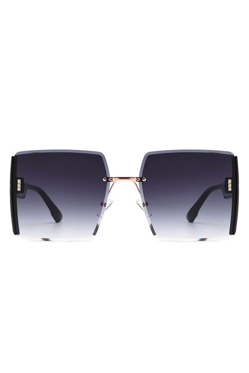 Lyris - Square Rimless Oversize Chic Women's Fashion Sunglasses