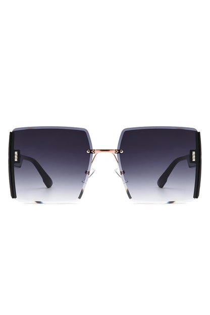 Lyris - Square Rimless Oversize Chic Women's Fashion Sunglasses