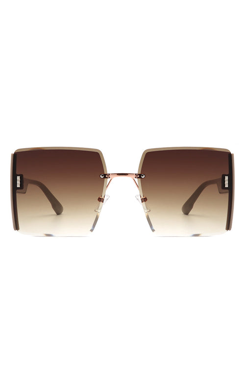 Lyris - Square Rimless Oversize Chic Women's Fashion Sunglasses