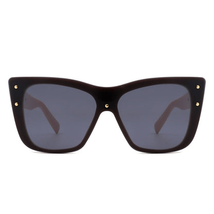 Windborn - Women Retro Square Tinted Cat Eye Fashion Sunglasses
