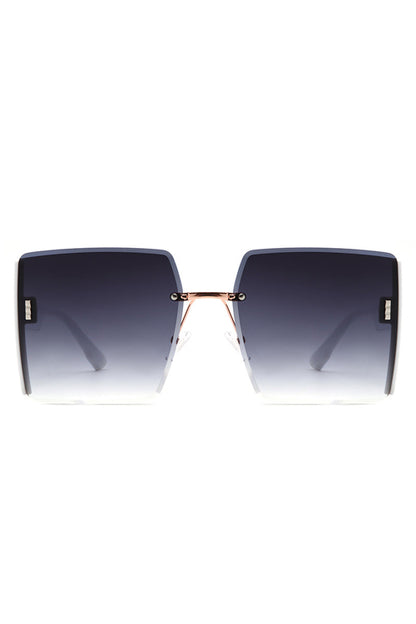 Lyris - Square Rimless Oversize Chic Women's Fashion Sunglasses