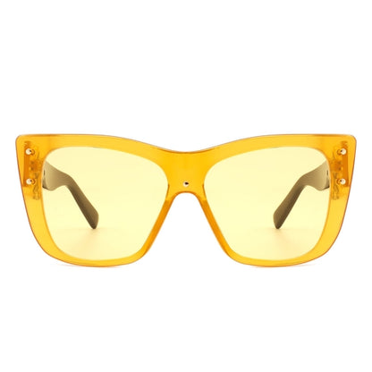 Windborn - Women Retro Square Tinted Cat Eye Fashion Sunglasses